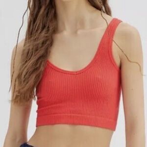 Urban Outfitters: Out From Under Drew Seamless Ribbed Cropped Tank Top